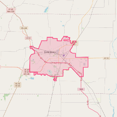 Map of Jonesboro