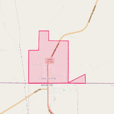 Map of Junction City