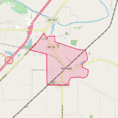 Map of Kensett