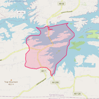 Map of Lake Hamilton