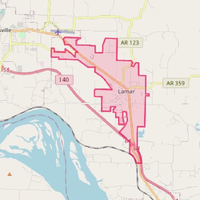 Map of Lamar