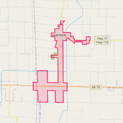 Map of Leachville