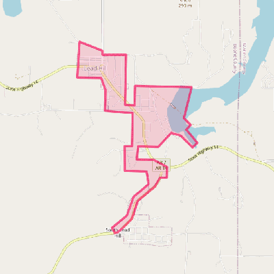 Map of Lead Hill