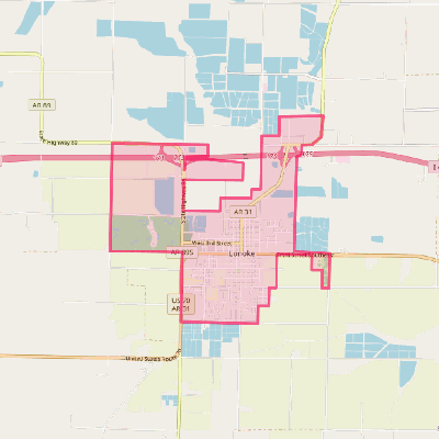 Map of Lonoke