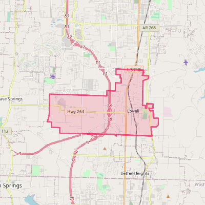 Map of Lowell