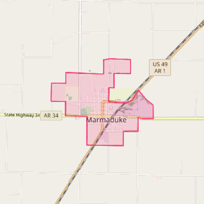 Map of Marmaduke