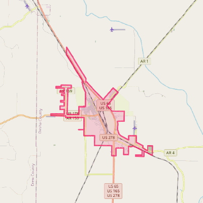 Map of McGehee