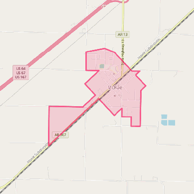 Map of McRae