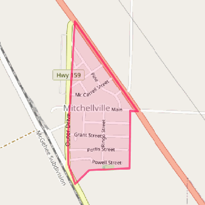 Map of Mitchellville