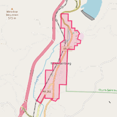 Map of Mountainburg