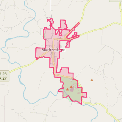 Map of Murfreesboro