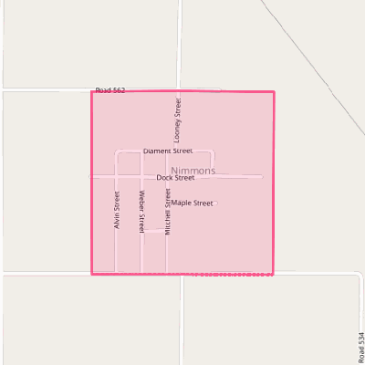 Map of Nimmons