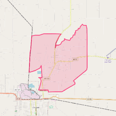 Map of North Crossett