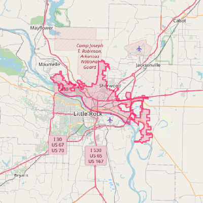 Map of North Little Rock