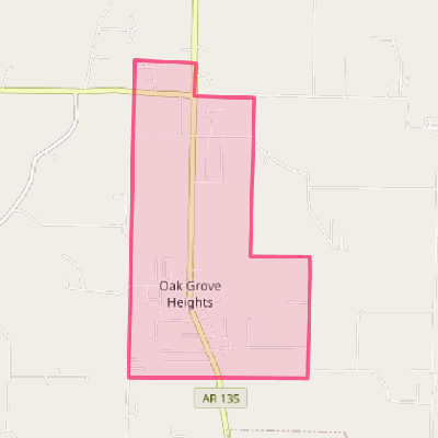 Map of Oak Grove Heights