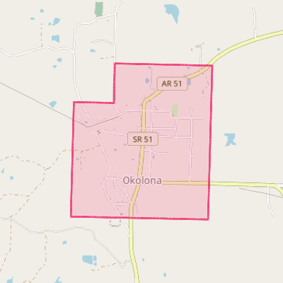 Map of Okolona