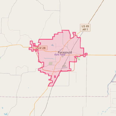 Map of Paragould