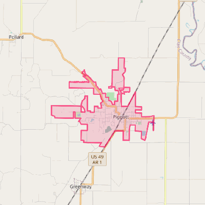 Map of Piggott