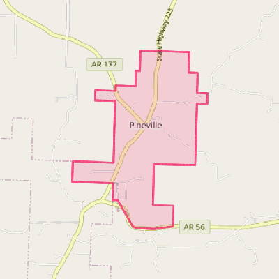 Map of Pineville