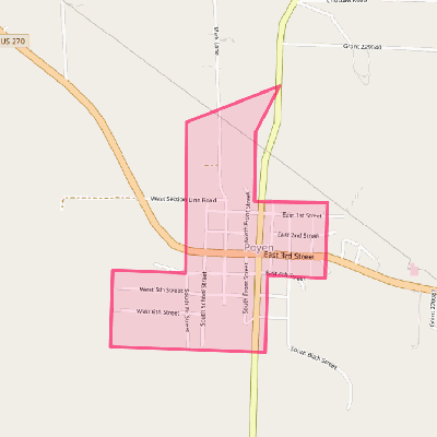 Map of Poyen