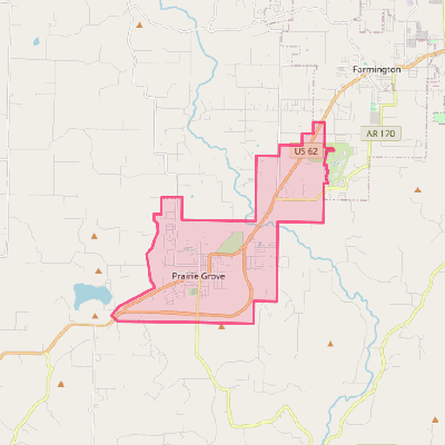 Map of Prairie Grove