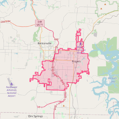 Map of Rogers