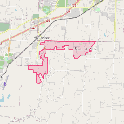 Map of Shannon Hills