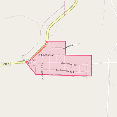Map of South Lead Hill