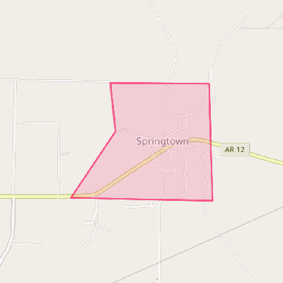 Map of Springtown