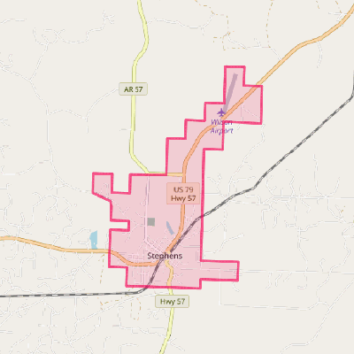 Map of Stephens