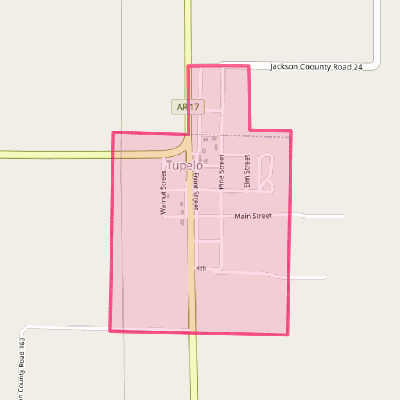 Map of Tupelo