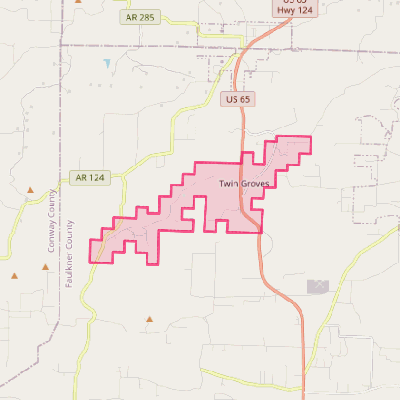 Map of Twin Groves