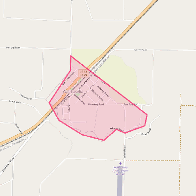 Map of Wabbaseka