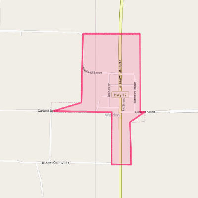 Map of Weldon