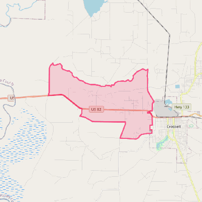 Map of West Crossett