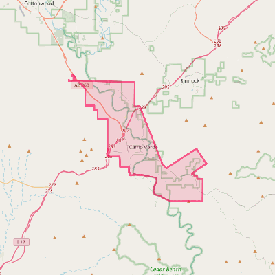 Map of Camp Verde