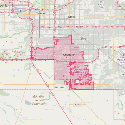 Map of Chandler