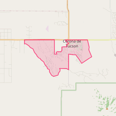 Map of Corona de Tucson