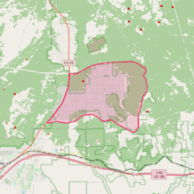 Map of Doney Park