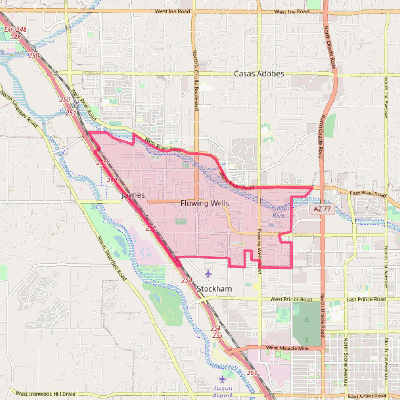 Map of Flowing Wells