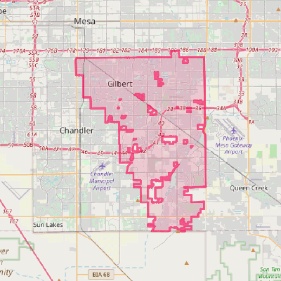 Map of Gilbert