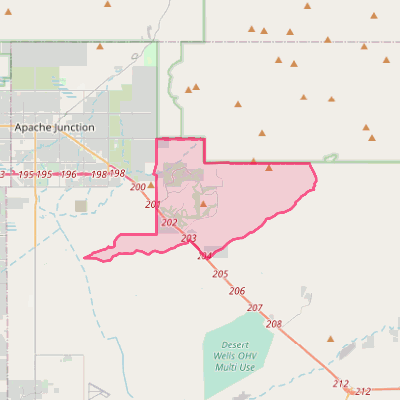 Map of Gold Canyon