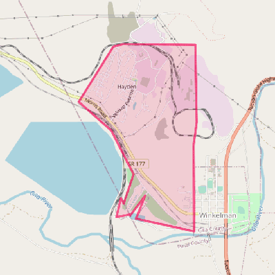 Map of Hayden
