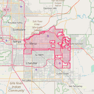 Map of Mesa