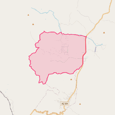 Map of Peeples Valley