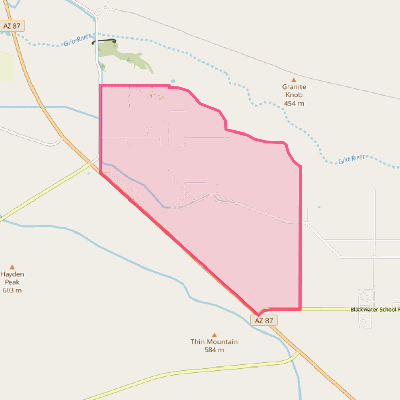 Map of Sacaton Flats Village