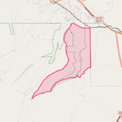 Map of Six Shooter Canyon