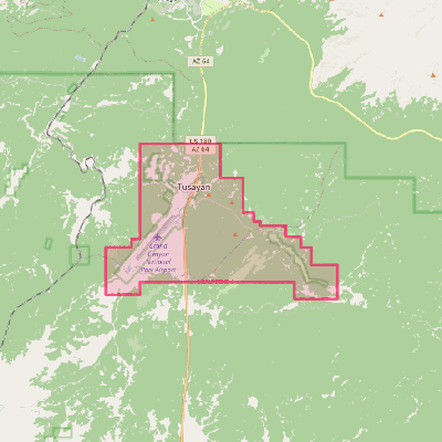 Map of Tusayan