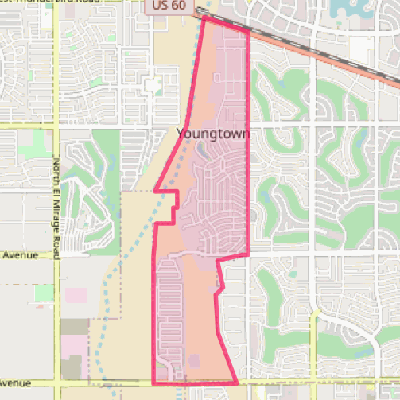Map of Youngtown