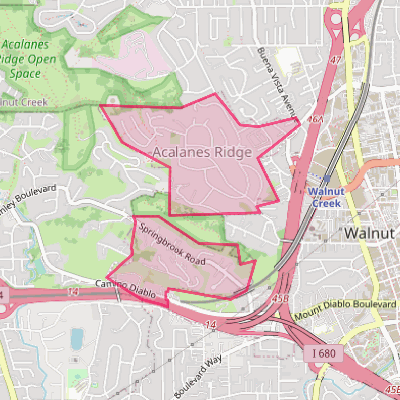 Map of Acalanes Ridge